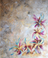 'The Flowers of Happiness III' - contemporary art painting, original author's theme, classical and modern techniques. Capital investment - art and business.